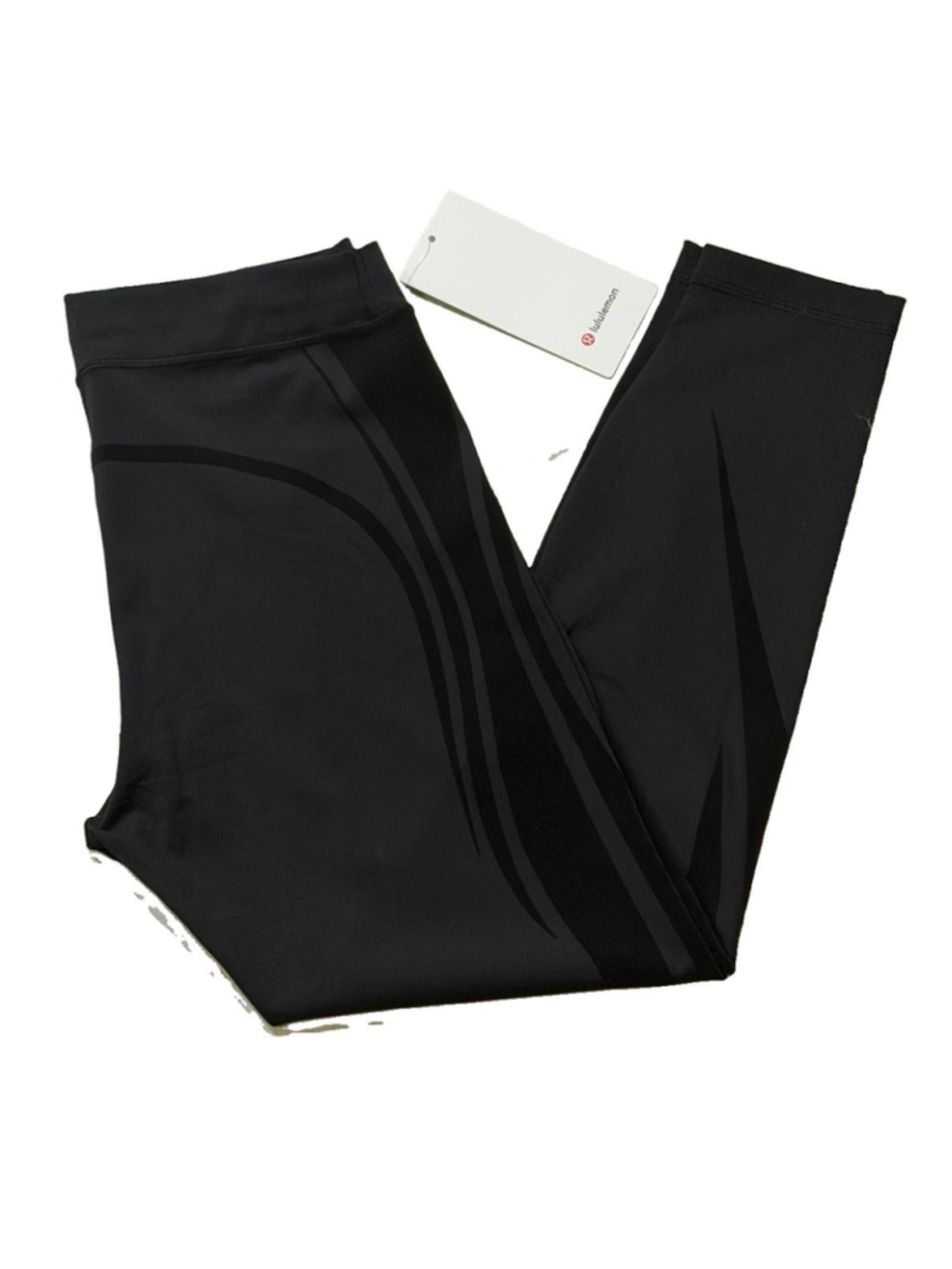 LULULEMON WUNDER TRAIN HIGH RISE LEGGING 25”FLOCK BLACK COLOR SIZE 10